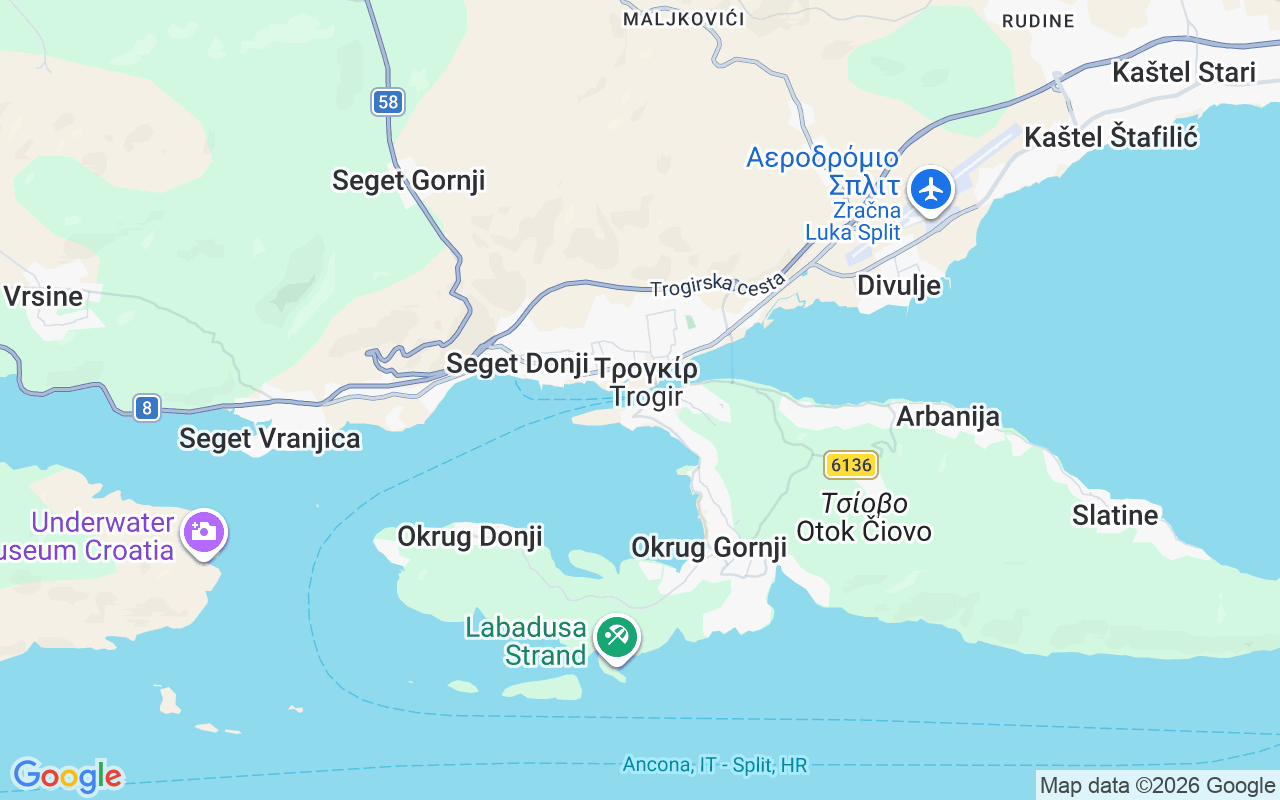 Τοποθεσία Μηχανοκίνητο σκάφος: Aci Marina Trogir, Τρογκίρ