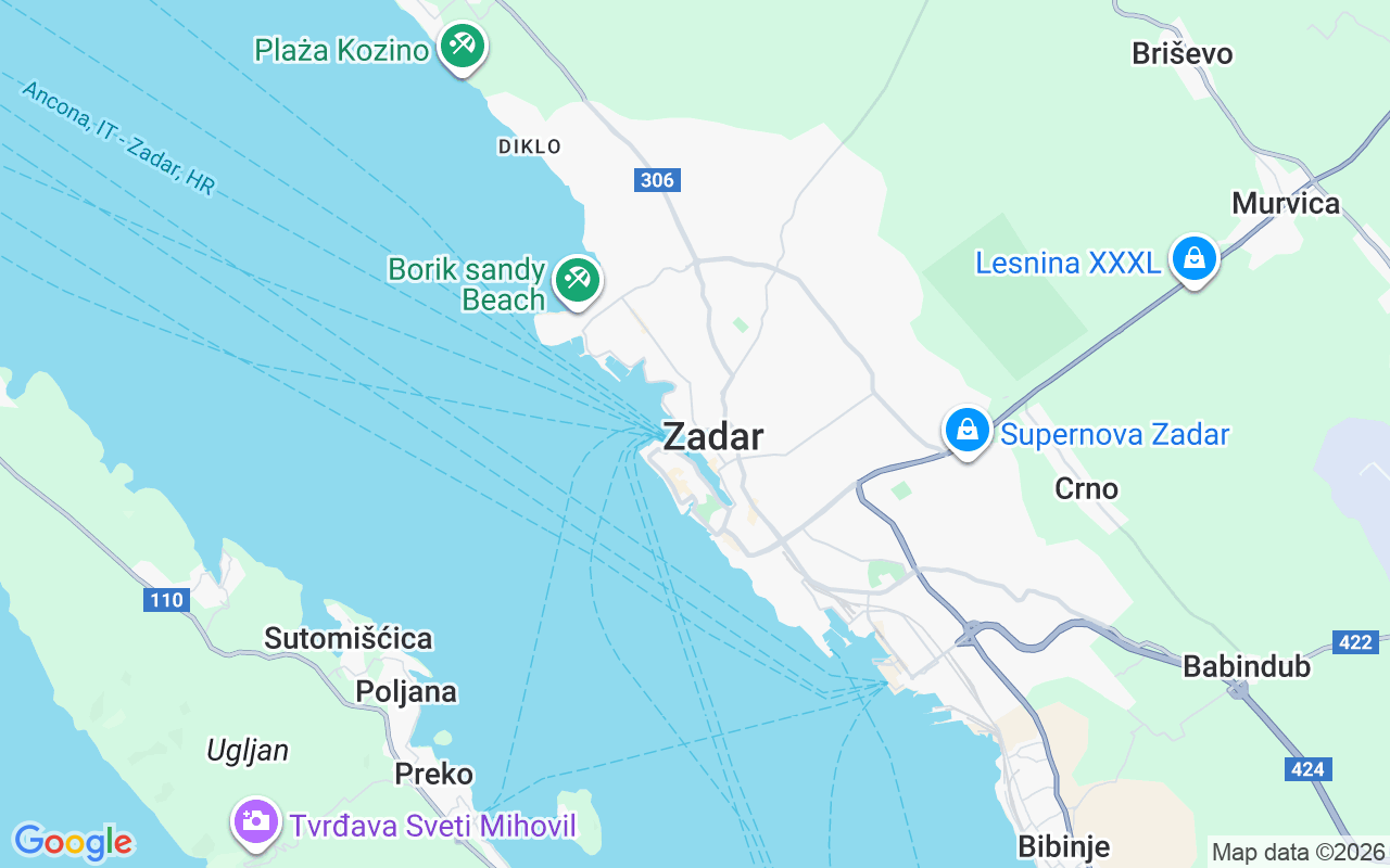 Plats för RIB-båt: Zadars Län, Kroatien