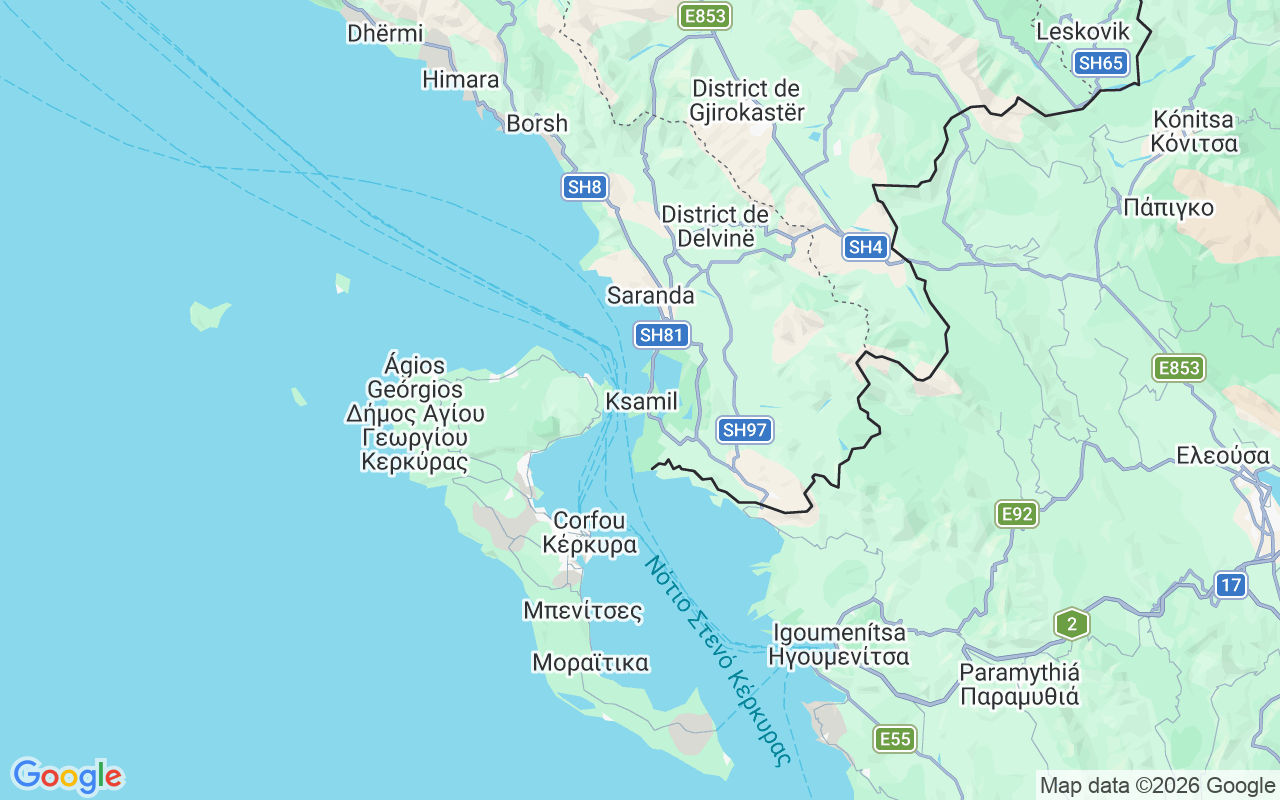 Emplacement du Bateau à moteur: Ksamil, Ksamil