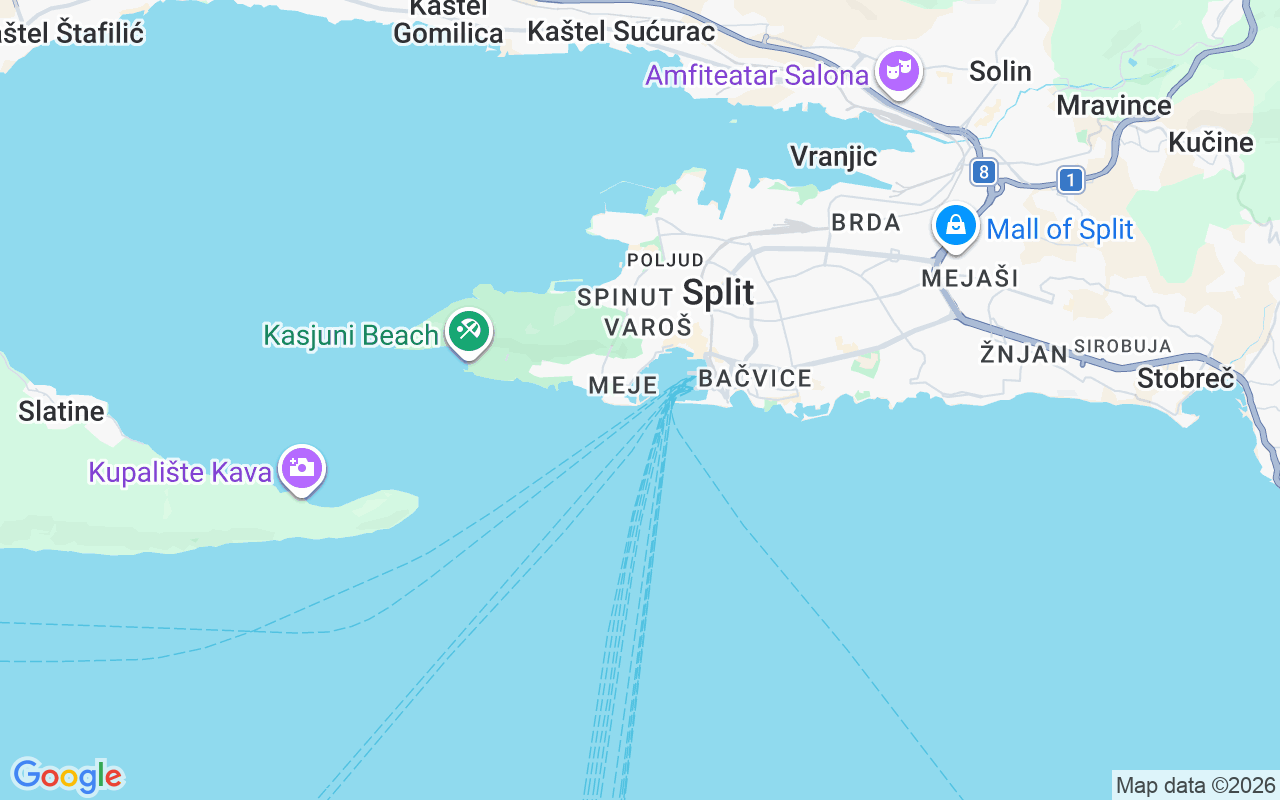 Localização do(a) Iate a vela: Split, Croácia