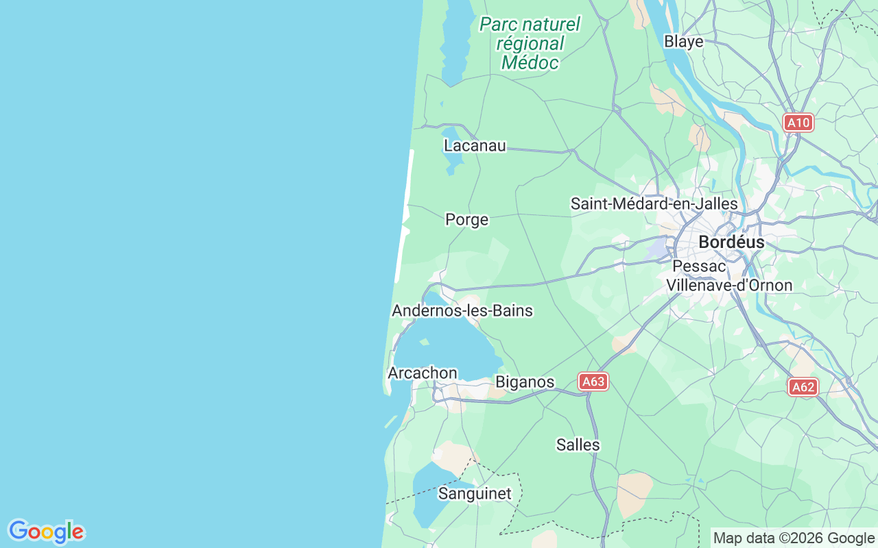 Localização do(a) Lancha: Piraillan, Lège-Cap-Ferret