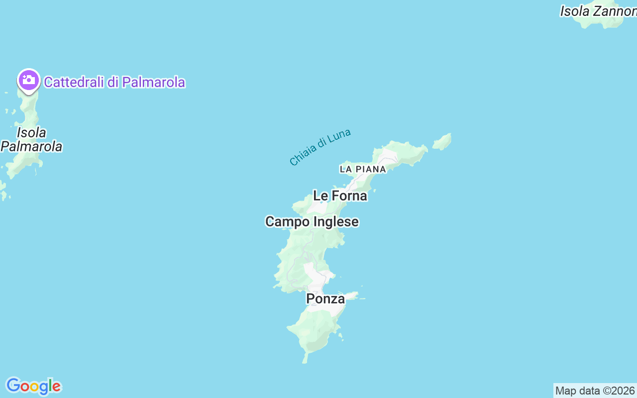 Location of the Boat without license: Cala Feola, Ponza