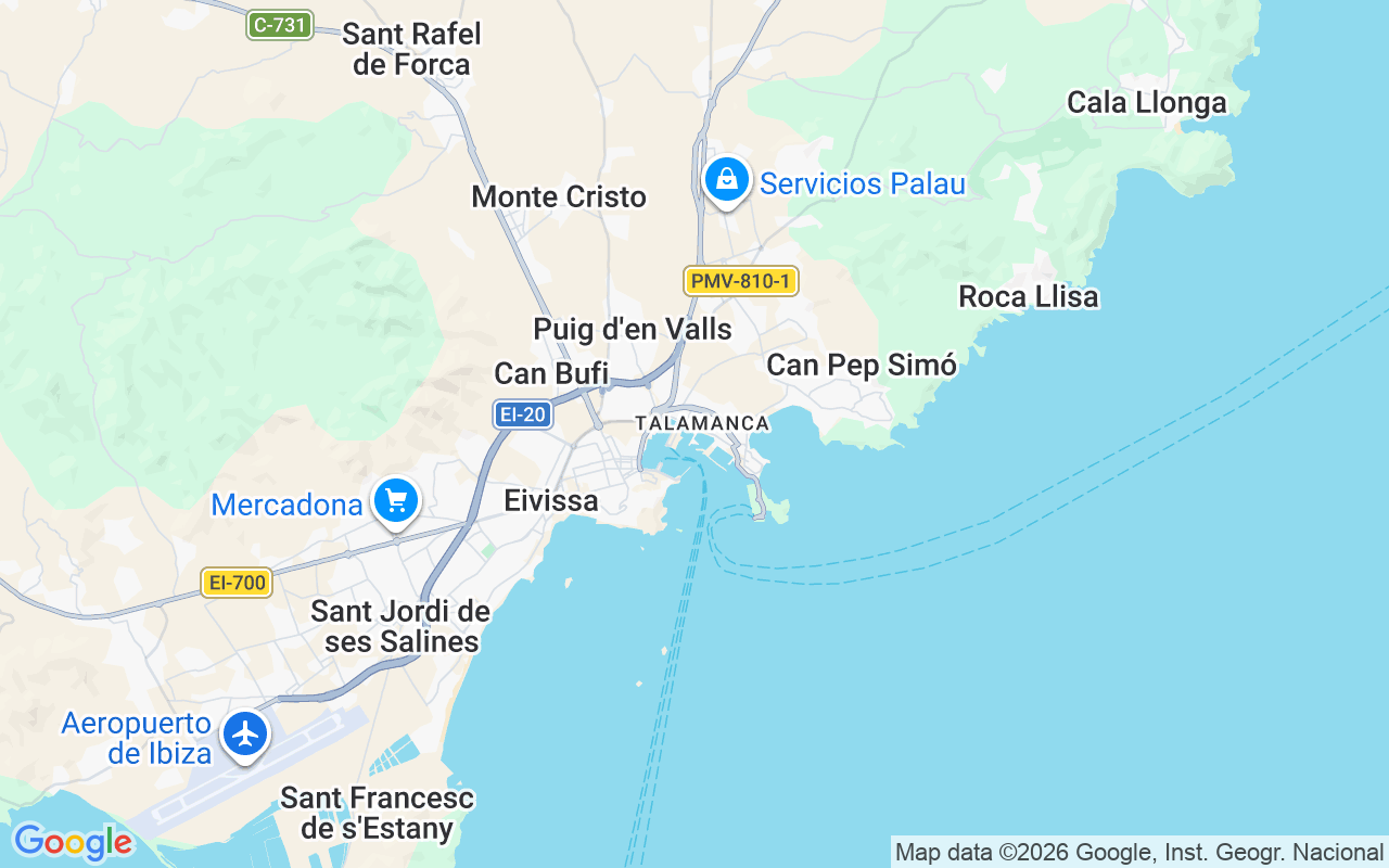 Ubicación Lancha: Marina Botafoch, Ibiza