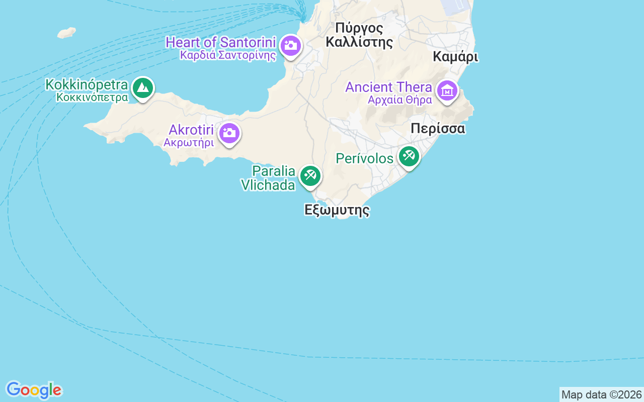 Plats för RIB-båt: Santorini, Grekland