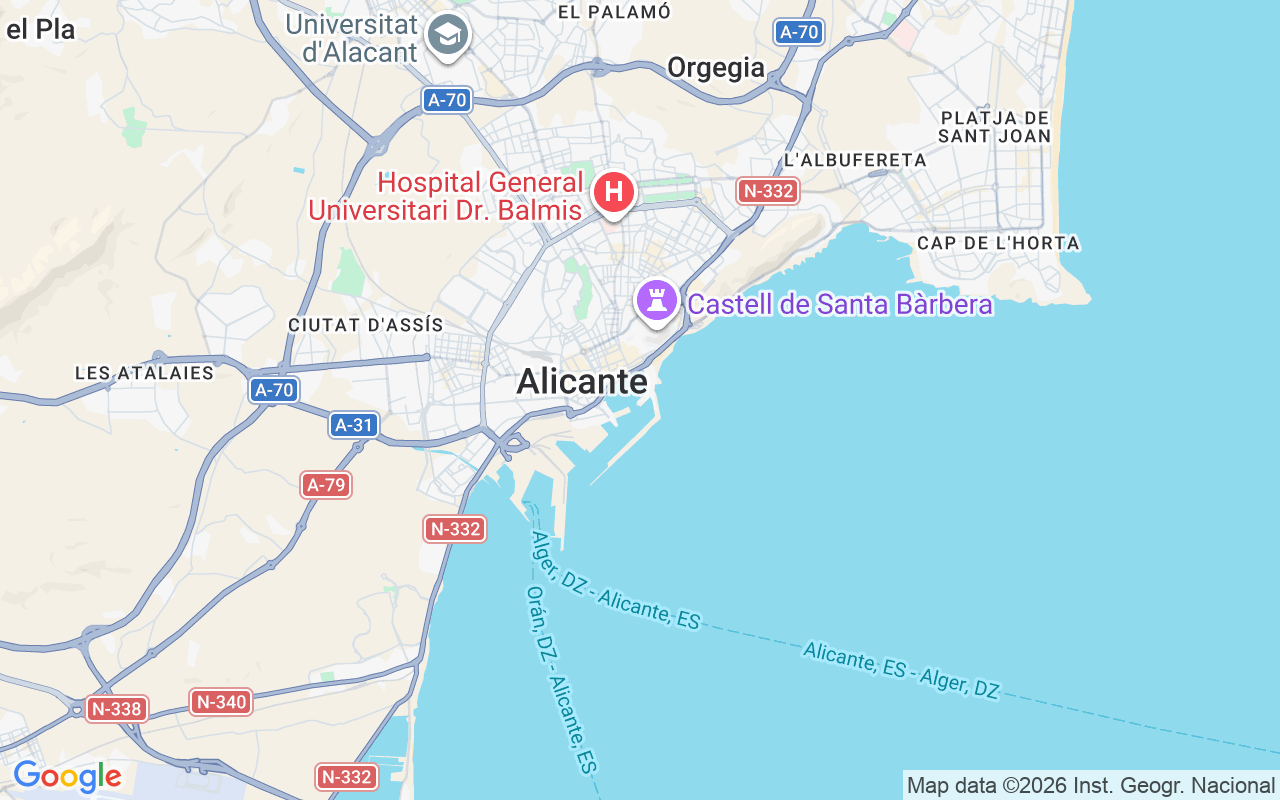 De locatie van RIB: Marina Deportiva Del Puerto De Alicante, Alicante