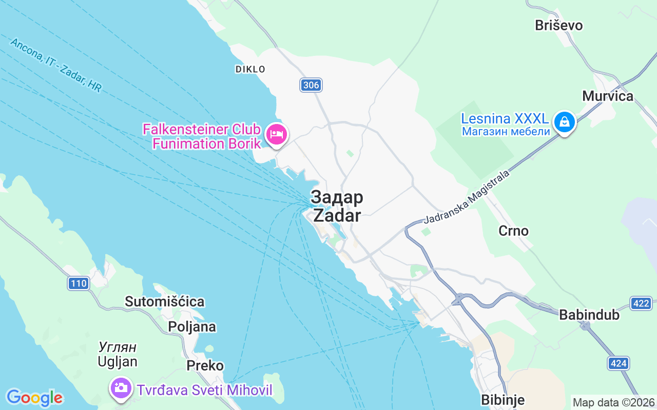 Местоположение Моторная лодка: Marina Zadar, Задарский Округ