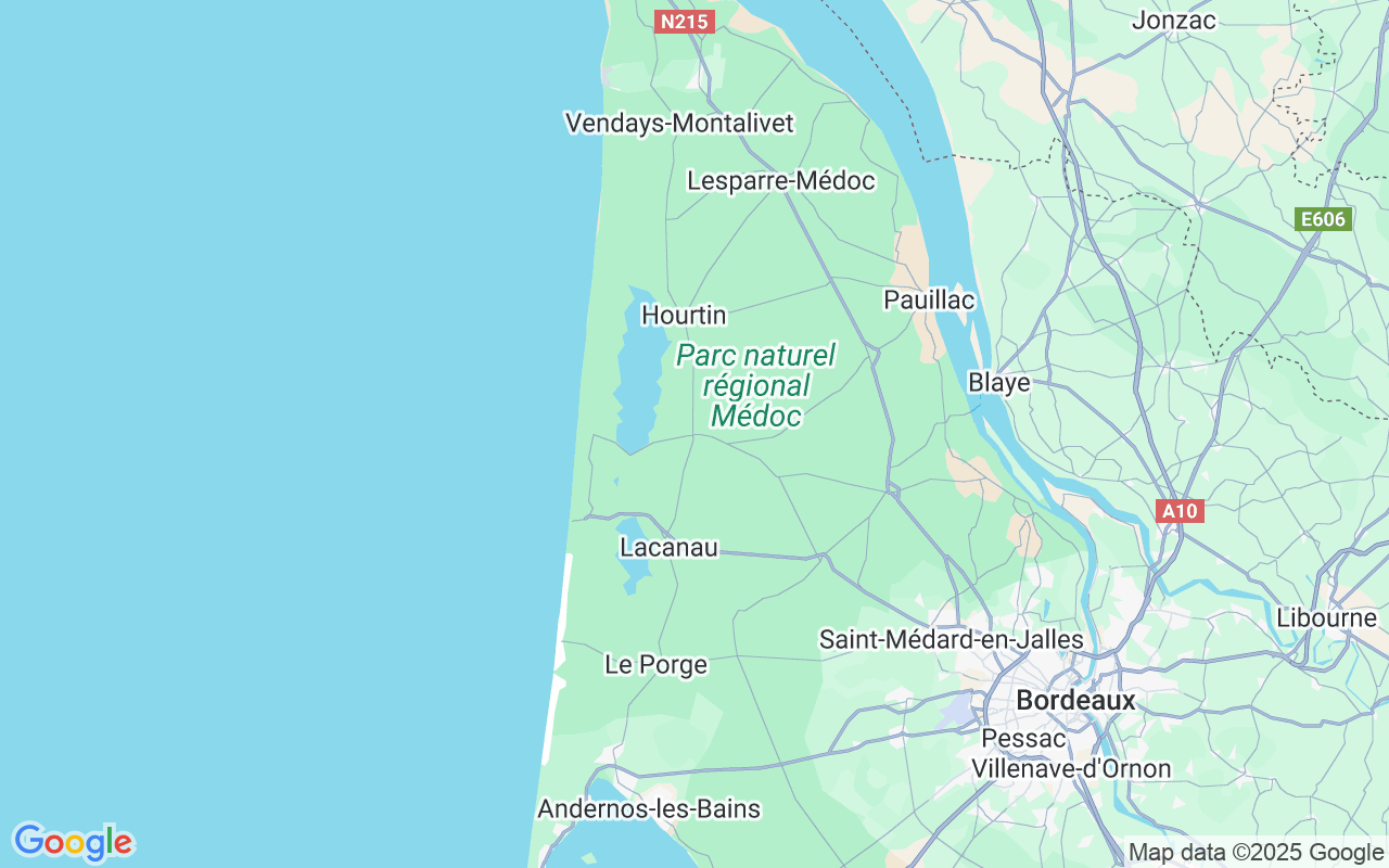 De locatie van Motorboot: Pont Du Montaut, 33121 Carcans