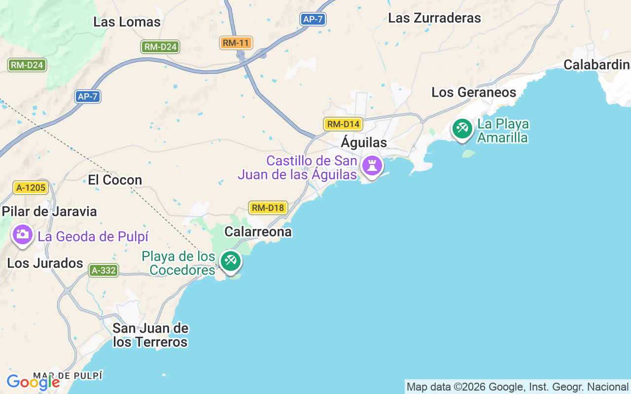 Localização do(a) Lancha: Águilas, Espanha