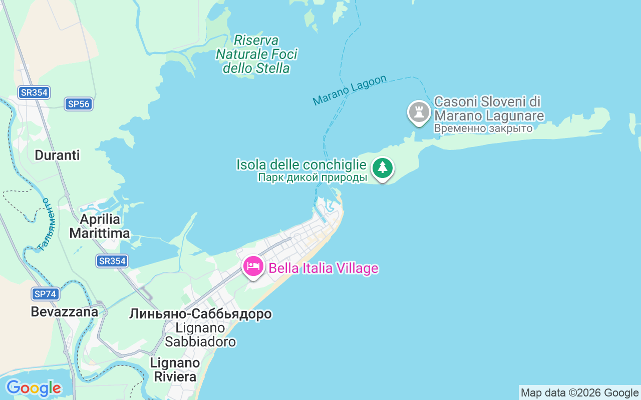 Местоположение Моторная лодка: Marina Punta Faro, 33054 Линьяно-Саббьядоро