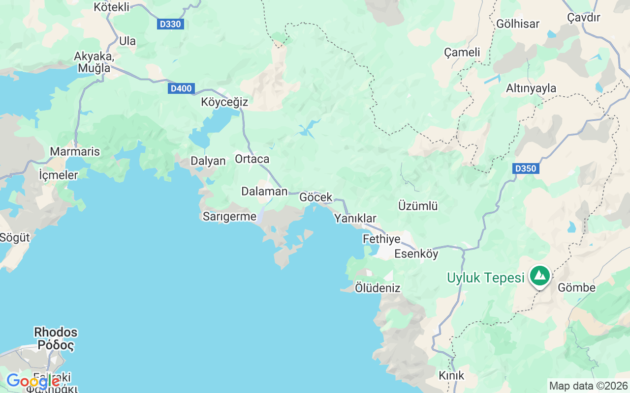 De locatie van Gulet: Göcek Limanı, Göcek