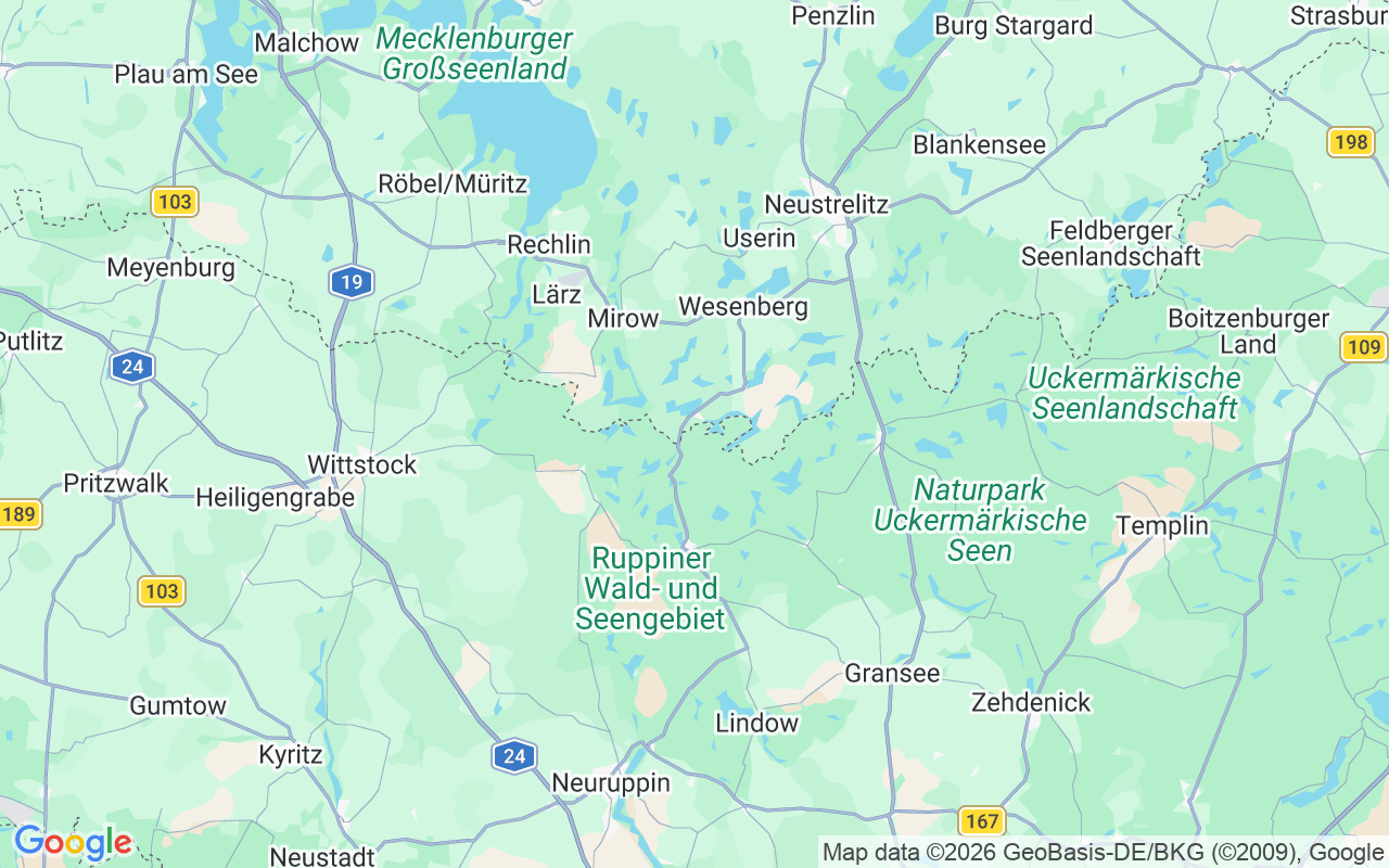 Plats för Husbåt: Kleinzerlang, Tyskland
