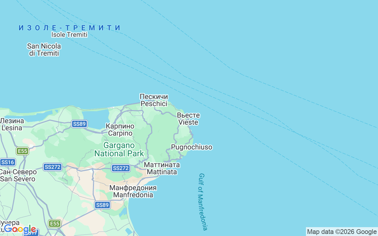 Местоположение Лодка без лицензии: 71019 Вьесте, Италия