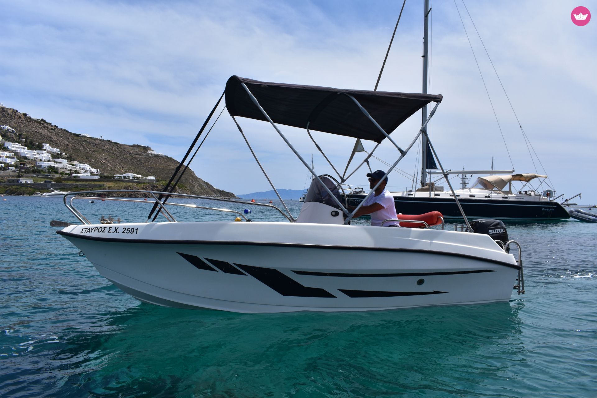 Bateau sans permis L.A WHITE 450 30cv