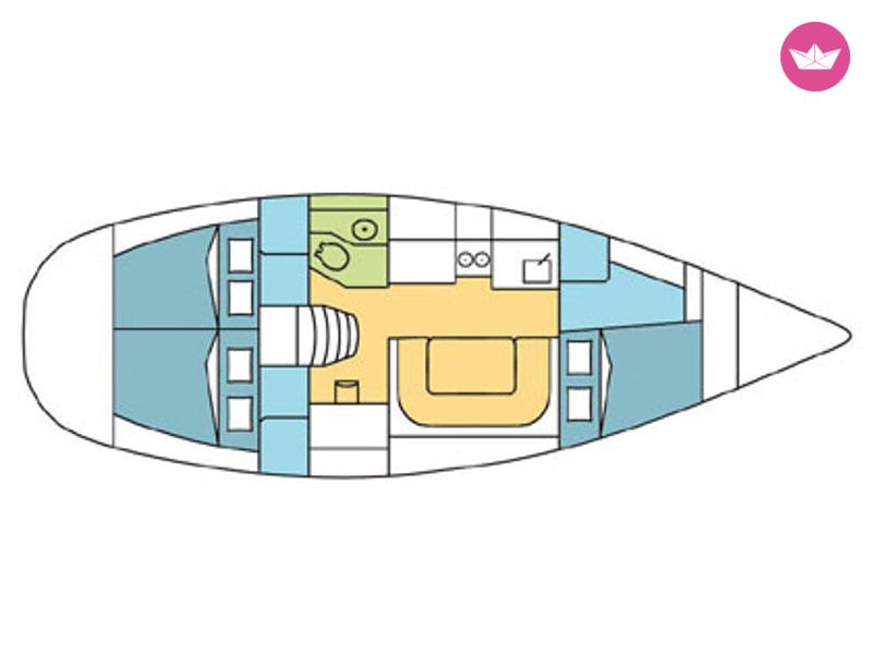 Charter sailboat in Zaton  