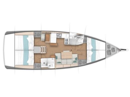 Sailboat  Sun Odyssey 440 boat plan