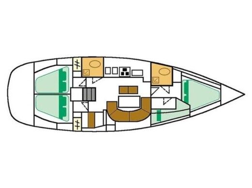 Sailboat  Oceanis 411 Clipper Boat design plan