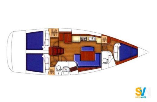 Sailboat Beneteau Oceanis 40 Planimetria della barca