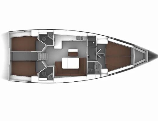 Sailboat  Bavaria 46 Cruiser Plan du bateau