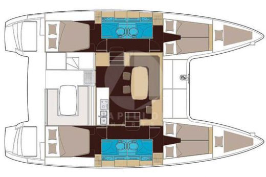 Catamaran Lagoon Lagoon 400 S2 Boat layout