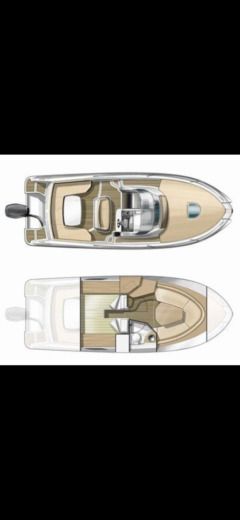 Motorboat Beneteau Flyer sundeck 8.5 boat plan