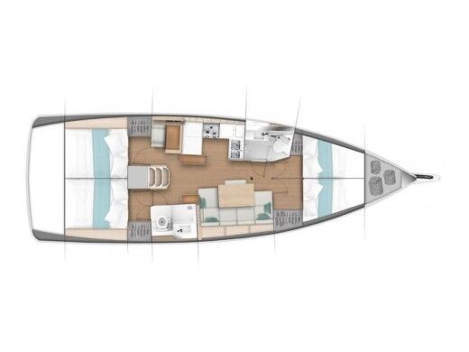 Sailboat  Sun Odyssey 440 Boot Grundriss