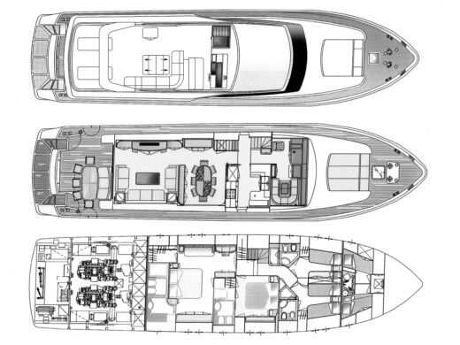 Motor Yacht Sun Lorenzo Sun Lorenzo Boat layout