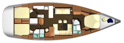 Sailboat Dufour 525 Grand Large Boat layout