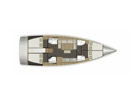 Sailboat  Dufour 460 Grand Large Boot Grundriss
