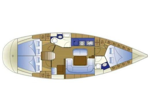 Sailboat BAVARIA 40 Boat layout