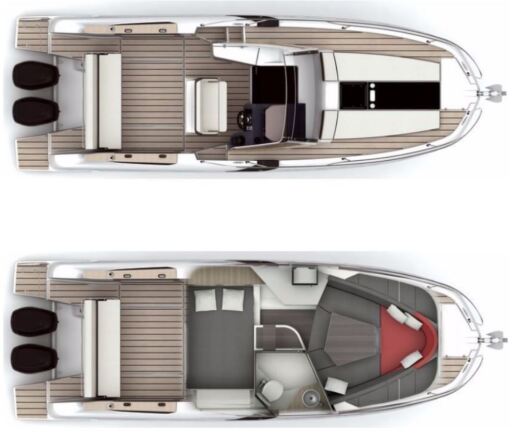Motorboat BENETEAU FLYER 8.8 Plattegrond van de boot