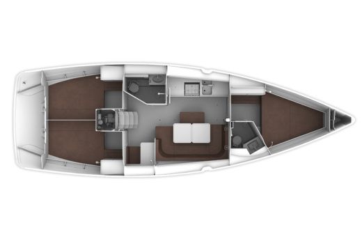 Sailboat BAVARIA 41 CRUISER Boat layout