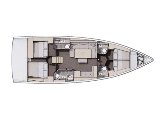 Sailboat  Dufour 470 (4 cab.) Planta da embarcação