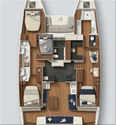 Catamaran Lagoon 51 boat plan