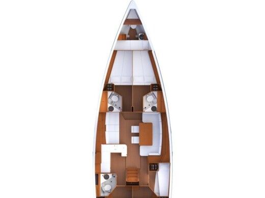 Sailboat JEANNEAU 53 boat plan