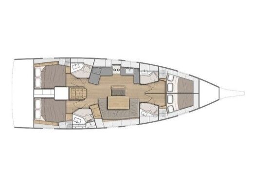 Sailboat Beneteau Oceanis 46.1 (4 cab) boat plan