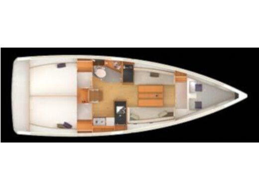 Sailboat JEANNEAU SUN ODYSSEY 349 Boot Grundriss