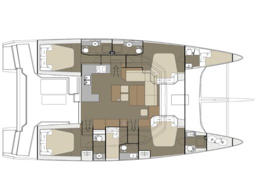 Catamaran Dufour Dufour 48 Plan du bateau