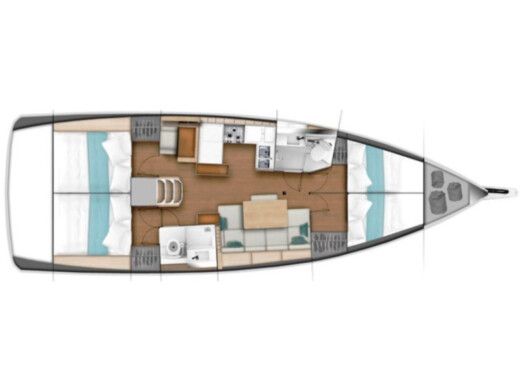 Sailboat JEANNEAU SUN ODYSSEY 440 Boat layout