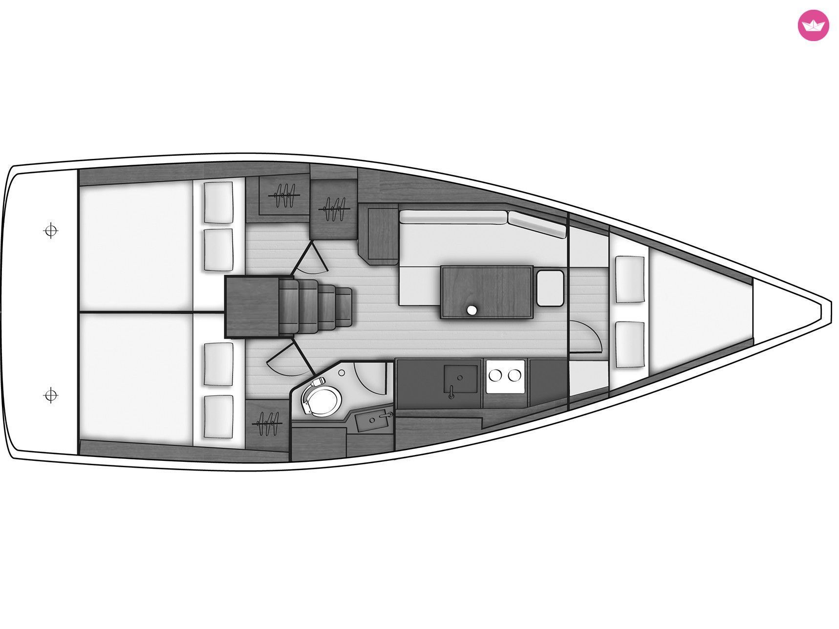 Charter Sailboat Beneteau Oceanis 38 (3 Cabins) Kotor