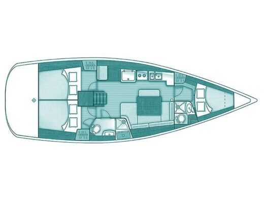 Sailboat BENETEAU OCEANIS 40 Boat layout
