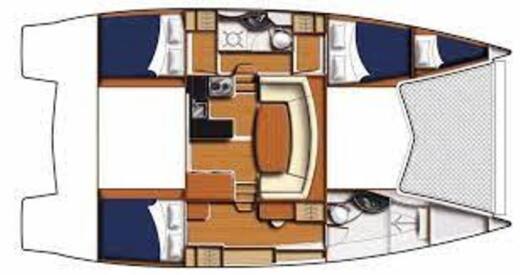 Catamaran Robertson & Caine Leopard 39 Boat layout