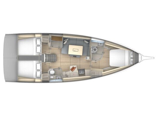 Sailboat  Dufour 41 Boat layout