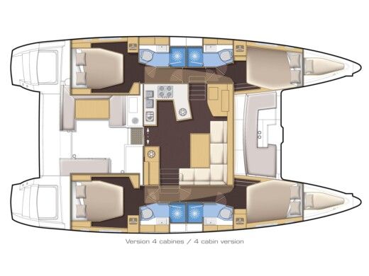 Catamaran LAGOON 450 S LUX boat plan