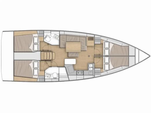 Sailboat  Beneteau Oceanis 40.1 Boat design plan