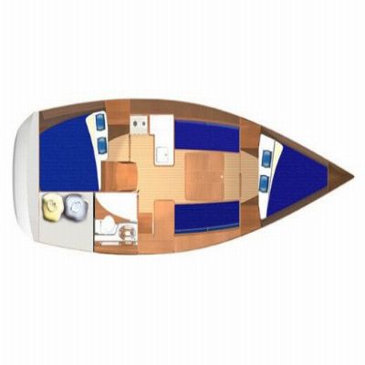 Sailboat Dufour Dufour 325 Boot Grundriss