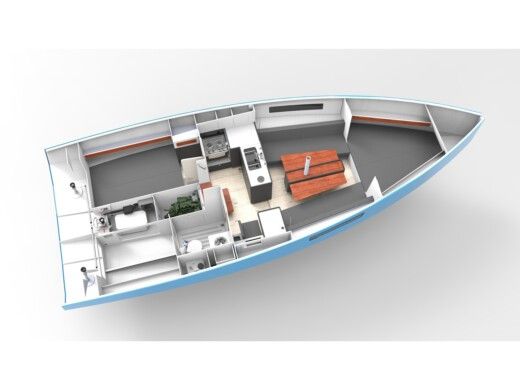 Sailboat  RM 970 Plattegrond van de boot