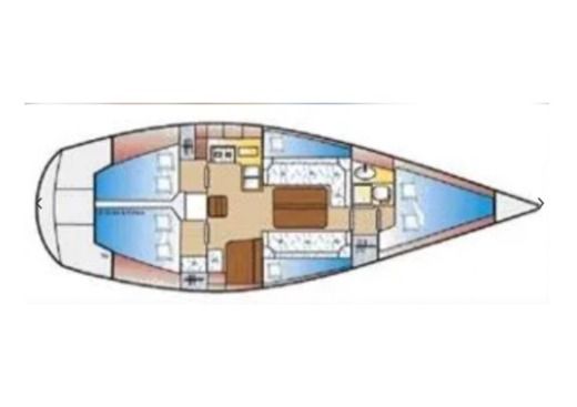 Sailboat Jeanneau Sun Legende 41 Boat layout