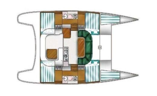 Catamaran Nautitech 395 Plano del barco