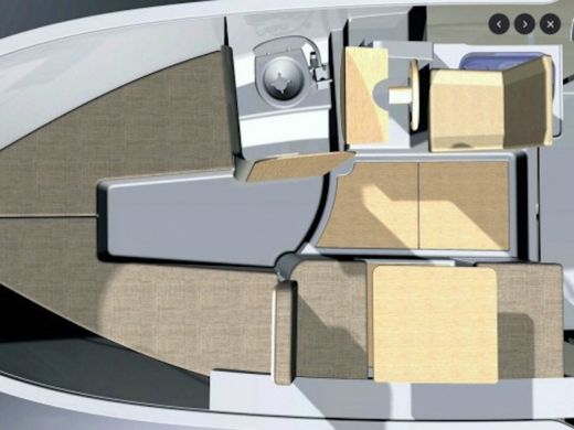 Motorboat  Leidi 660 Boat layout