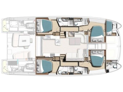 Sailboat  Leopard 53 PC Planta da embarcação